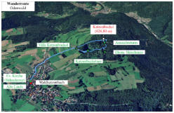 Unsere Wanderroute auf den Katzenbuckel