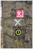 Wegmarkierung: K=Kellerwald