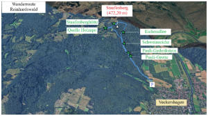 Unsere Wanderroute durch den Reinhardswald